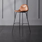 Industrial Leather Iron Counter Stools Low Back Bar Stools with 4 Legs for Kitchen Brown 1 Piece Bar Stool(30"H) Clearhalo 'Bar Furniture' 'Bar Stools' 'bar_stools' 'furn' 'furn_bar_stools' 'furniture_bar_stools' 'Kitchen & Dining Furniture' 'kitchen&dining_furn' 'kitchen' 'kitchen_furn' Furniture' 4503547