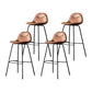 Industrial Leather Iron Counter Stools Low Back Bar Stools with 4 Legs for Kitchen Brown 4 Piece Set Bar Stool(30"H) Clearhalo 'Bar Furniture' 'Bar Stools' 'bar_stools' 'furn' 'furn_bar_stools' 'furniture_bar_stools' 'Kitchen & Dining Furniture' 'kitchen&dining_furn' 'kitchen' 'kitchen_furn' Furniture' 4503549