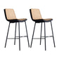 Industrial Leather Iron Counter Stools Low Back Bar Stools with Rectangle Seat Beige 2 Piece Set Bar Stool(30"H) Clearhalo 'Bar Furniture' 'Bar Stools' 'bar_stools' 'furn' 'furn_bar_stools' 'furniture_bar_stools' 'Kitchen & Dining Furniture' 'kitchen&dining_furn' 'kitchen' 'kitchen_furn' Furniture' 4503574