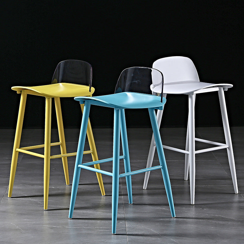 Scandinavian Style Metal Legs Bar-stool Counter Stool for Restaurant Bar (set of 2) Clearhalo 'Bar Furniture' 'Bar Stools' 'bar_stools' 'furn' 'furn_bar_stools' 'furniture_bar_stools' 'Kitchen & Dining Furniture' 'kitchen&dining_furn' 'kitchen' 'kitchen_furn' Furniture' 4503594