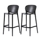 Contemporary Stackable Colorful Counter Stools Plastic Armless Indoor Bar Stool Black 2 Piece Set Clearhalo 'Bar Furniture' 'Bar Stools' 'bar_stools' 'furn' 'furn_bar_stools' 'furniture_bar_stools' 'Kitchen & Dining Furniture' 'kitchen&dining_furn' 'kitchen' 'kitchen_furn' Furniture' 4503635