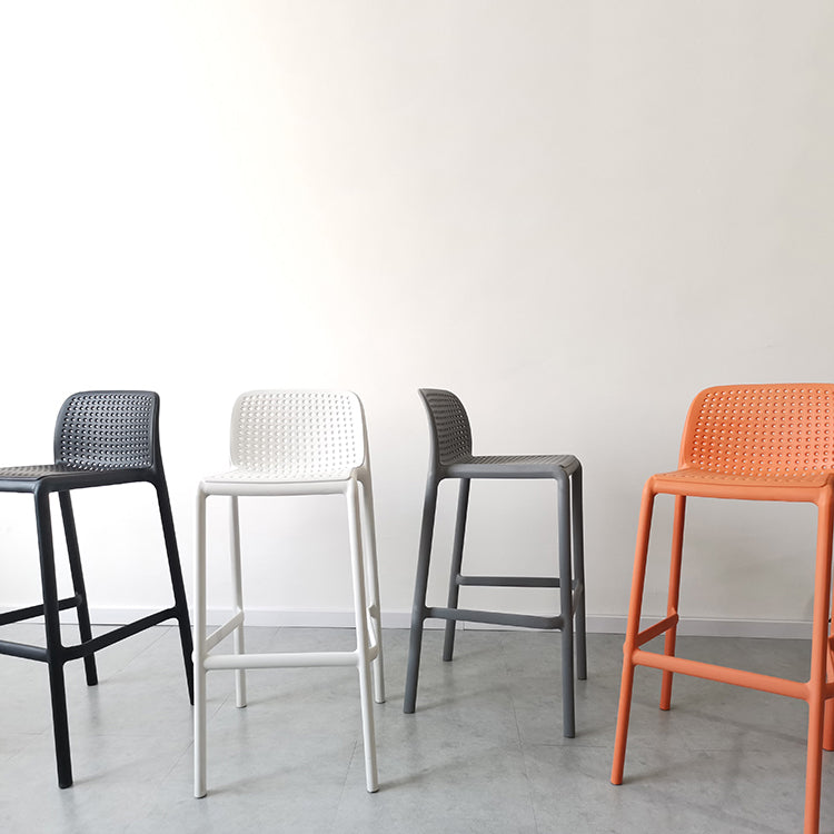 Contemporary Stackable Colorful Counter Stools Plastic Armless Indoor Bar Stool Clearhalo 'Bar Furniture' 'Bar Stools' 'bar_stools' 'furn' 'furn_bar_stools' 'furniture_bar_stools' 'Kitchen & Dining Furniture' 'kitchen&dining_furn' 'kitchen' 'kitchen_furn' Furniture' 4503645