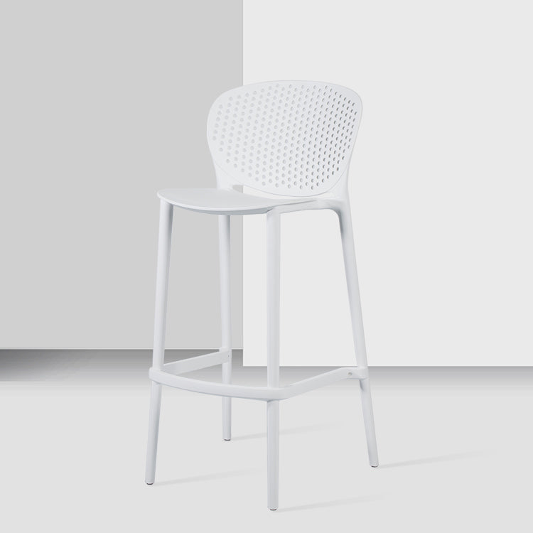 Contemporary Stackable Colorful Counter Stools Plastic Armless Indoor Bar Stool White 1 Piece Clearhalo 'Bar Furniture' 'Bar Stools' 'bar_stools' 'furn' 'furn_bar_stools' 'furniture_bar_stools' 'Kitchen & Dining Furniture' 'kitchen&dining_furn' 'kitchen' 'kitchen_furn' Furniture' 4503646