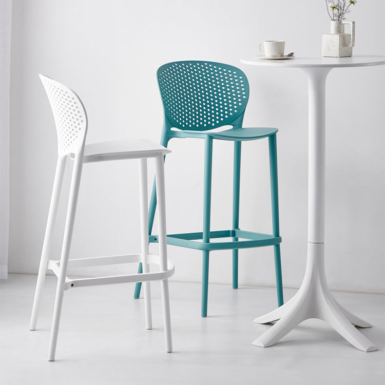 Contemporary Stackable Colorful Counter Stools Plastic Armless Indoor Bar Stool Clearhalo 'Bar Furniture' 'Bar Stools' 'bar_stools' 'furn' 'furn_bar_stools' 'furniture_bar_stools' 'Kitchen & Dining Furniture' 'kitchen&dining_furn' 'kitchen' 'kitchen_furn' Furniture' 4503648