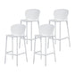 Contemporary Stackable Colorful Counter Stools Plastic Armless Indoor Bar Stool White 4 Piece Set Clearhalo 'Bar Furniture' 'Bar Stools' 'bar_stools' 'furn' 'furn_bar_stools' 'furniture_bar_stools' 'Kitchen & Dining Furniture' 'kitchen&dining_furn' 'kitchen' 'kitchen_furn' Furniture' 4503649