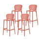 Contemporary Stackable Colorful Counter Stools Plastic Armless Indoor Bar Stool Red 4 Piece Set Clearhalo 'Bar Furniture' 'Bar Stools' 'bar_stools' 'furn' 'furn_bar_stools' 'furniture_bar_stools' 'Kitchen & Dining Furniture' 'kitchen&dining_furn' 'kitchen' 'kitchen_furn' Furniture' 4503654