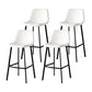 Industrial Leather Metal Counter Stools Low Back Bar Stools with Bucket Seat White Black 4 Piece Set Clearhalo 'Bar Furniture' 'Bar Stools' 'bar_stools' 'furn' 'furn_bar_stools' 'furniture_bar_stools' 'Kitchen & Dining Furniture' 'kitchen&dining_furn' 'kitchen' 'kitchen_furn' Furniture' 4503661