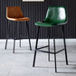 Industrial Leather Metal Counter Stools Low Back Bar Stools with Bucket Seat Clearhalo 'Bar Furniture' 'Bar Stools' 'bar_stools' 'furn' 'furn_bar_stools' 'furniture_bar_stools' 'Kitchen & Dining Furniture' 'kitchen&dining_furn' 'kitchen' 'kitchen_furn' Furniture' 4503677