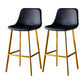 Industrial Leather Metal Counter Stools Low Back Bar Stools with Bucket Seat Black Gold 2 Piece Set Clearhalo 'Bar Furniture' 'Bar Stools' 'bar_stools' 'furn' 'furn_bar_stools' 'furniture_bar_stools' 'Kitchen & Dining Furniture' 'kitchen&dining_furn' 'kitchen' 'kitchen_furn' Furniture' 4503701