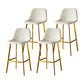 Industrial Leather Metal Counter Stools Low Back Bar Stools with Bucket Seat Off-White Gold 4 Piece Set Clearhalo 'Bar Furniture' 'Bar Stools' 'bar_stools' 'furn' 'furn_bar_stools' 'furniture_bar_stools' 'Kitchen & Dining Furniture' 'kitchen&dining_furn' 'kitchen' 'kitchen_furn' Furniture' 4503708