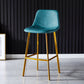 Industrial Leather Metal Counter Stools Low Back Bar Stools with Bucket Seat Lake Blue Gold 1 Piece Clearhalo 'Bar Furniture' 'Bar Stools' 'bar_stools' 'furn' 'furn_bar_stools' 'furniture_bar_stools' 'Kitchen & Dining Furniture' 'kitchen&dining_furn' 'kitchen' 'kitchen_furn' Furniture' 4503715