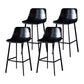 Industrial Leather Metal Counter Stools Low Back Bar Stools with Bucket Seat Gloss Black Black 4 Piece Set Clearhalo 'Bar Furniture' 'Bar Stools' 'bar_stools' 'furn' 'furn_bar_stools' 'furniture_bar_stools' 'Kitchen & Dining Furniture' 'kitchen&dining_furn' 'kitchen' 'kitchen_furn' Furniture' 4503720