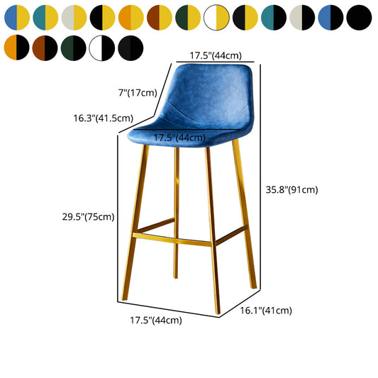 Industrial Leather Metal Counter Stools Low Back Bar Stools with Bucket Seat Clearhalo 'Bar Furniture' 'Bar Stools' 'bar_stools' 'furn' 'furn_bar_stools' 'furniture_bar_stools' 'Kitchen & Dining Furniture' 'kitchen&dining_furn' 'kitchen' 'kitchen_furn' Furniture' 4503724