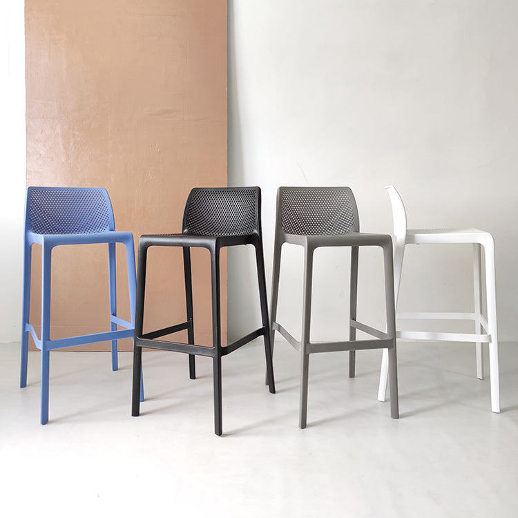Contemporary Macron Counter Stools Armless Indoor Plastic Bar Stool for Kitchen Clearhalo 'Bar Furniture' 'Bar Stools' 'bar_stools' 'furn' 'furn_bar_stools' 'furniture_bar_stools' 'Kitchen & Dining Furniture' 'kitchen&dining_furn' 'kitchen' 'kitchen_furn' Furniture' 4503725