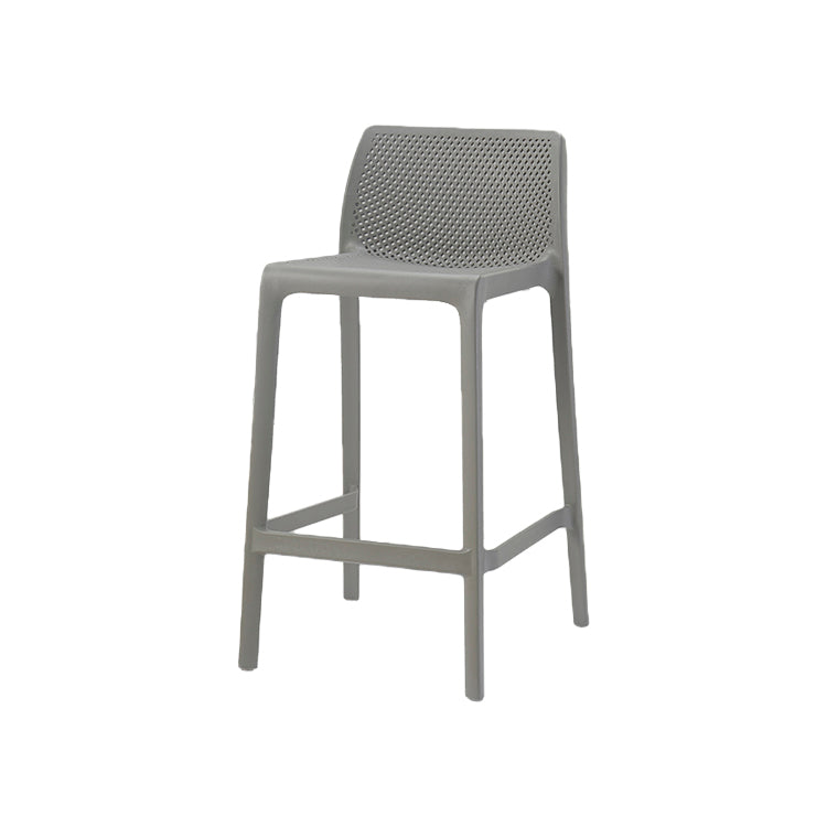 Contemporary Macron Counter Stools Armless Indoor Plastic Bar Stool for Kitchen Grey 1 Piece Counter Stool(26"H) Clearhalo 'Bar Furniture' 'Bar Stools' 'bar_stools' 'furn' 'furn_bar_stools' 'furniture_bar_stools' 'Kitchen & Dining Furniture' 'kitchen&dining_furn' 'kitchen' 'kitchen_furn' Furniture' 4503726