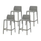 Contemporary Macron Counter Stools Armless Indoor Plastic Bar Stool for Kitchen Grey 4 Piece Set Counter Stool(26"H) Clearhalo 'Bar Furniture' 'Bar Stools' 'bar_stools' 'furn' 'furn_bar_stools' 'furniture_bar_stools' 'Kitchen & Dining Furniture' 'kitchen&dining_furn' 'kitchen' 'kitchen_furn' Furniture' 4503730