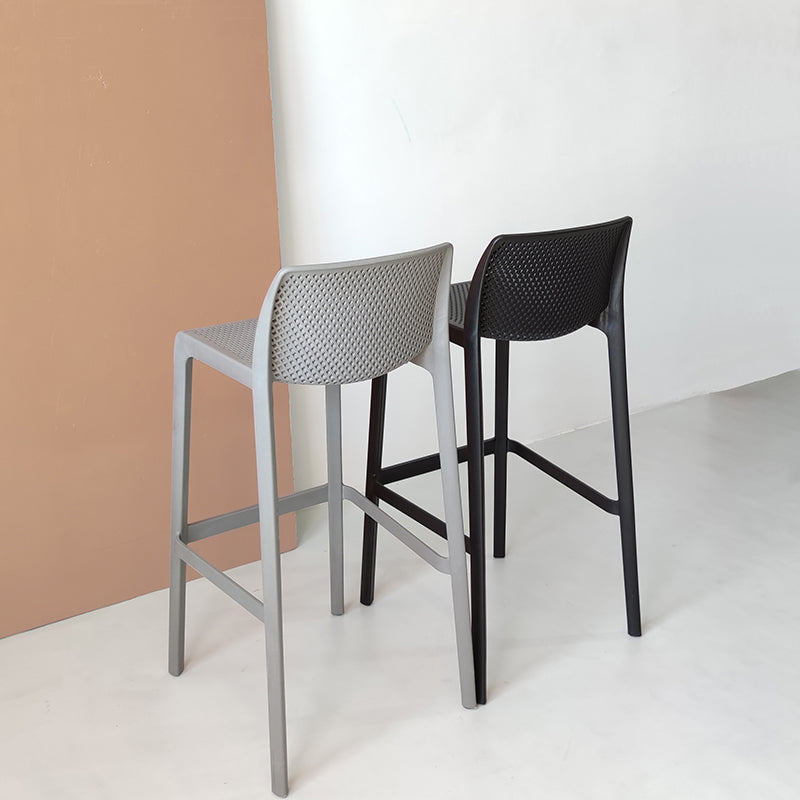 Contemporary Macron Counter Stools Armless Indoor Plastic Bar Stool for Kitchen Clearhalo 'Bar Furniture' 'Bar Stools' 'bar_stools' 'furn' 'furn_bar_stools' 'furniture_bar_stools' 'Kitchen & Dining Furniture' 'kitchen&dining_furn' 'kitchen' 'kitchen_furn' Furniture' 4503732