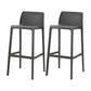 Contemporary Macron Counter Stools Armless Indoor Plastic Bar Stool for Kitchen Black 2 Piece Set Bar Stool(30"H) Clearhalo 'Bar Furniture' 'Bar Stools' 'bar_stools' 'furn' 'furn_bar_stools' 'furniture_bar_stools' 'Kitchen & Dining Furniture' 'kitchen&dining_furn' 'kitchen' 'kitchen_furn' Furniture' 4503733