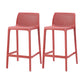 Contemporary Macron Counter Stools Armless Indoor Plastic Bar Stool for Kitchen Red 2 Piece Set Counter Stool(26"H) Clearhalo 'Bar Furniture' 'Bar Stools' 'bar_stools' 'furn' 'furn_bar_stools' 'furniture_bar_stools' 'Kitchen & Dining Furniture' 'kitchen&dining_furn' 'kitchen' 'kitchen_furn' Furniture' 4503739