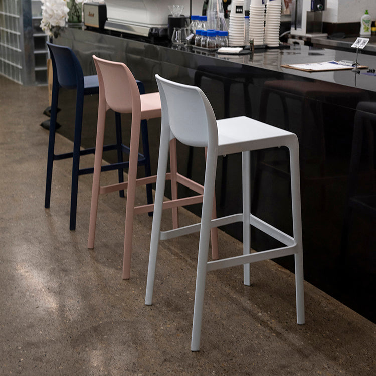 Contemporary Macron Counter Stools Armless Indoor Plastic Bar Stool for Kitchen Clearhalo 'Bar Furniture' 'Bar Stools' 'bar_stools' 'furn' 'furn_bar_stools' 'furniture_bar_stools' 'Kitchen & Dining Furniture' 'kitchen&dining_furn' 'kitchen' 'kitchen_furn' Furniture' 4503743