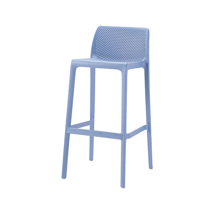 Contemporary Macron Counter Stools Armless Indoor Plastic Bar Stool for Kitchen Blue 1 Piece Bar Stool(30"H) Clearhalo 'Bar Furniture' 'Bar Stools' 'bar_stools' 'furn' 'furn_bar_stools' 'furniture_bar_stools' 'Kitchen & Dining Furniture' 'kitchen&dining_furn' 'kitchen' 'kitchen_furn' Furniture' 4503744