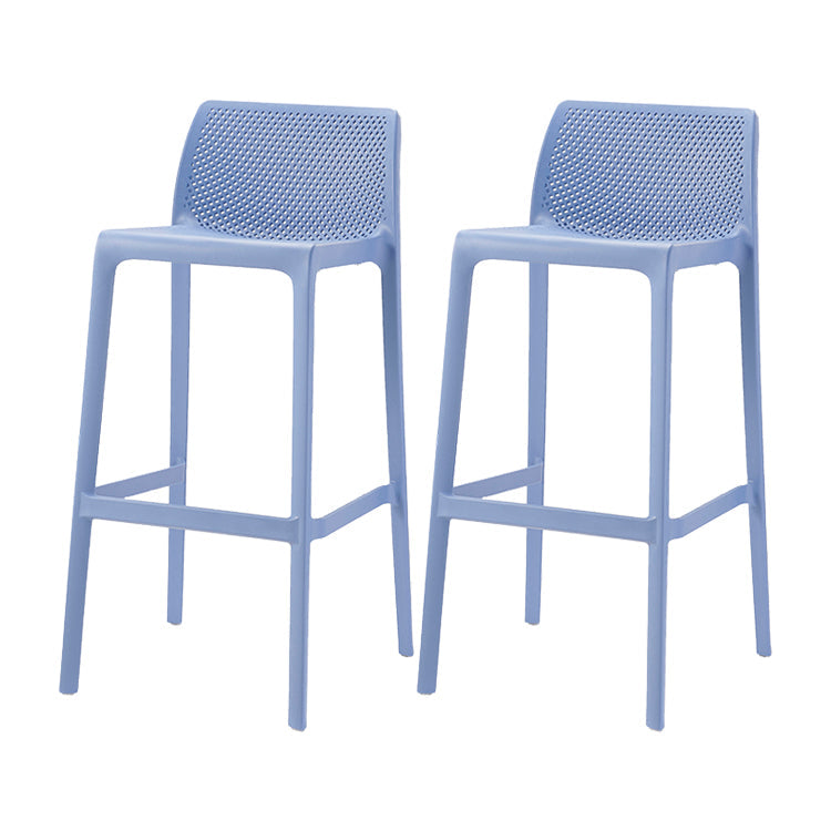 Contemporary Macron Counter Stools Armless Indoor Plastic Bar Stool for Kitchen Blue 2 Piece Set Bar Stool(30"H) Clearhalo 'Bar Furniture' 'Bar Stools' 'bar_stools' 'furn' 'furn_bar_stools' 'furniture_bar_stools' 'Kitchen & Dining Furniture' 'kitchen&dining_furn' 'kitchen' 'kitchen_furn' Furniture' 4503745