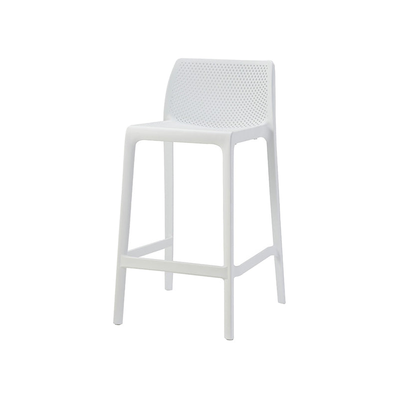 Contemporary Macron Counter Stools Armless Indoor Plastic Bar Stool for Kitchen White 1 Piece Counter Stool(26"H) Clearhalo 'Bar Furniture' 'Bar Stools' 'bar_stools' 'furn' 'furn_bar_stools' 'furniture_bar_stools' 'Kitchen & Dining Furniture' 'kitchen&dining_furn' 'kitchen' 'kitchen_furn' Furniture' 4503750