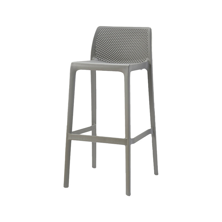 Contemporary Macron Counter Stools Armless Indoor Plastic Bar Stool for Kitchen Grey 1 Piece Bar Stool(30"H) Clearhalo 'Bar Furniture' 'Bar Stools' 'bar_stools' 'furn' 'furn_bar_stools' 'furniture_bar_stools' 'Kitchen & Dining Furniture' 'kitchen&dining_furn' 'kitchen' 'kitchen_furn' Furniture' 4503755