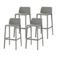 Contemporary Macron Counter Stools Armless Indoor Plastic Bar Stool for Kitchen Grey 4 Piece Set Bar Stool(30"H) Clearhalo 'Bar Furniture' 'Bar Stools' 'bar_stools' 'furn' 'furn_bar_stools' 'furniture_bar_stools' 'Kitchen & Dining Furniture' 'kitchen&dining_furn' 'kitchen' 'kitchen_furn' Furniture' 4503757