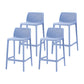 Contemporary Macron Counter Stools Armless Indoor Plastic Bar Stool for Kitchen Blue 4 Piece Set Counter Stool(26"H) Clearhalo 'Bar Furniture' 'Bar Stools' 'bar_stools' 'furn' 'furn_bar_stools' 'furniture_bar_stools' 'Kitchen & Dining Furniture' 'kitchen&dining_furn' 'kitchen' 'kitchen_furn' Furniture' 4503760