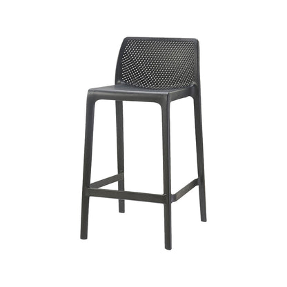 Contemporary Macron Counter Stools Armless Indoor Plastic Bar Stool for Kitchen Black 1 Piece Counter Stool(26"H) Clearhalo 'Bar Furniture' 'Bar Stools' 'bar_stools' 'furn' 'furn_bar_stools' 'furniture_bar_stools' 'Kitchen & Dining Furniture' 'kitchen&dining_furn' 'kitchen' 'kitchen_furn' Furniture' 4503761
