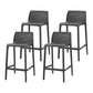 Contemporary Macron Counter Stools Armless Indoor Plastic Bar Stool for Kitchen Black 4 Piece Set Counter Stool(26"H) Clearhalo 'Bar Furniture' 'Bar Stools' 'bar_stools' 'furn' 'furn_bar_stools' 'furniture_bar_stools' 'Kitchen & Dining Furniture' 'kitchen&dining_furn' 'kitchen' 'kitchen_furn' Furniture' 4503763