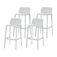 Contemporary Macron Counter Stools Armless Indoor Plastic Bar Stool for Kitchen White 4 Piece Set Bar Stool(30"H) Clearhalo 'Bar Furniture' 'Bar Stools' 'bar_stools' 'furn' 'furn_bar_stools' 'furniture_bar_stools' 'Kitchen & Dining Furniture' 'kitchen&dining_furn' 'kitchen' 'kitchen_furn' Furniture' 4503766
