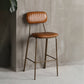 Industrial Leather Metal Counter Stools Low Back Bar Stools with 4 Legs Brown 1 Piece Clearhalo 'Bar Furniture' 'Bar Stools' 'bar_stools' 'furn' 'furn_bar_stools' 'furniture_bar_stools' 'Kitchen & Dining Furniture' 'kitchen&dining_furn' 'kitchen' 'kitchen_furn' Furniture' 4503772