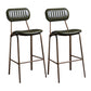 Industrial Leather Metal Counter Stools Low Back Bar Stools with 4 Legs Green 2 Piece Set Clearhalo 'Bar Furniture' 'Bar Stools' 'bar_stools' 'furn' 'furn_bar_stools' 'furniture_bar_stools' 'Kitchen & Dining Furniture' 'kitchen&dining_furn' 'kitchen' 'kitchen_furn' Furniture' 4503774