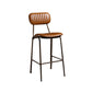 Industrial Leather Metal Counter Stools Low Back Bar Stools with 4 Legs Clearhalo 'Bar Furniture' 'Bar Stools' 'bar_stools' 'furn' 'furn_bar_stools' 'furniture_bar_stools' 'Kitchen & Dining Furniture' 'kitchen&dining_furn' 'kitchen' 'kitchen_furn' Furniture' 4503781