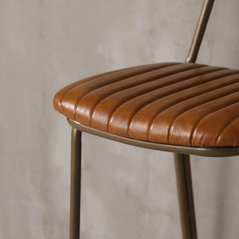 Industrial Leather Metal Counter Stools Low Back Bar Stools with 4 Legs Clearhalo 'Bar Furniture' 'Bar Stools' 'bar_stools' 'furn' 'furn_bar_stools' 'furniture_bar_stools' 'Kitchen & Dining Furniture' 'kitchen&dining_furn' 'kitchen' 'kitchen_furn' Furniture' 4503785