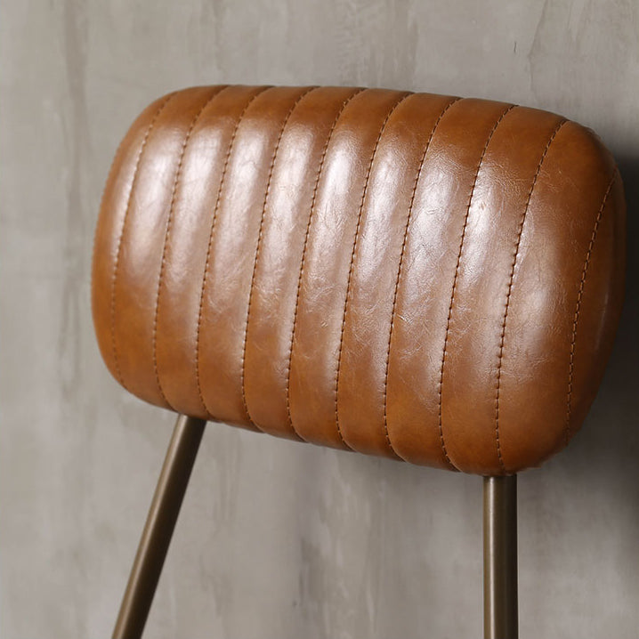 Industrial Leather Metal Counter Stools Low Back Bar Stools with 4 Legs Clearhalo 'Bar Furniture' 'Bar Stools' 'bar_stools' 'furn' 'furn_bar_stools' 'furniture_bar_stools' 'Kitchen & Dining Furniture' 'kitchen&dining_furn' 'kitchen' 'kitchen_furn' Furniture' 4503787