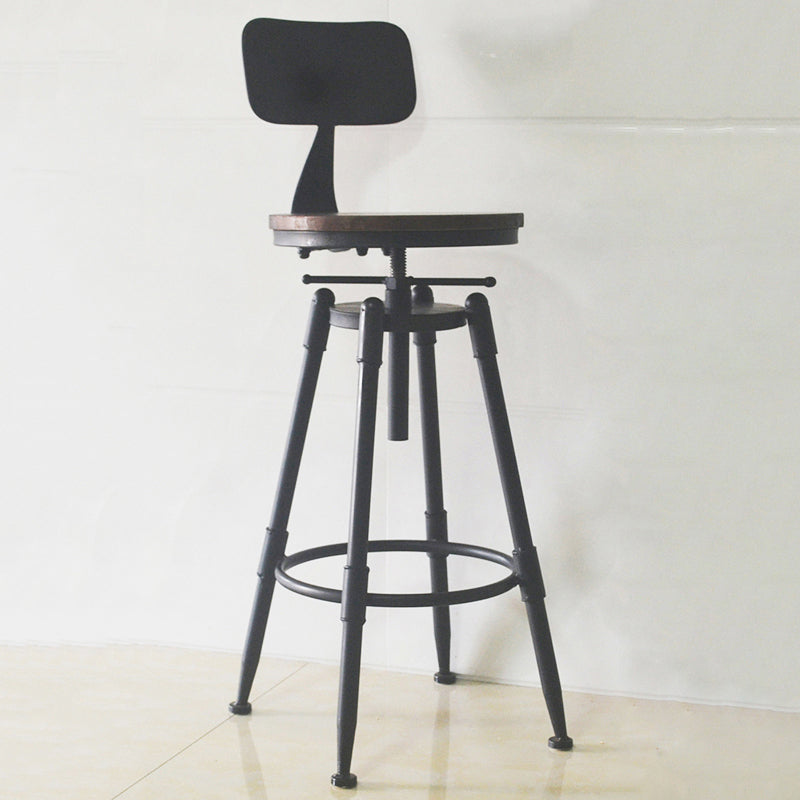 Industrial Style Metal Bar-stool with Iron Legs Counter Stool for Kitchen Bar Clearhalo 'Bar Furniture' 'Bar Stools' 'bar_stools' 'furn' 'furn_bar_stools' 'furniture_bar_stools' 'Kitchen & Dining Furniture' 'kitchen&dining_furn' 'kitchen' 'kitchen_furn' Furniture' 4503792