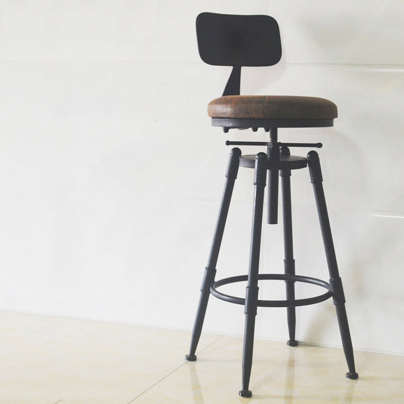 Industrial Style Metal Bar-stool with Iron Legs Counter Stool for Kitchen Bar Clearhalo 'Bar Furniture' 'Bar Stools' 'bar_stools' 'furn' 'furn_bar_stools' 'furniture_bar_stools' 'Kitchen & Dining Furniture' 'kitchen&dining_furn' 'kitchen' 'kitchen_furn' Furniture' 4503793