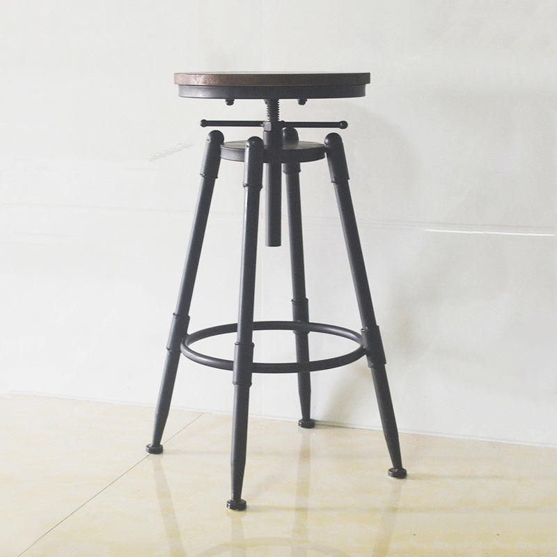 Industrial Style Metal Bar-stool with Iron Legs Counter Stool for Kitchen Bar Clearhalo 'Bar Furniture' 'Bar Stools' 'bar_stools' 'furn' 'furn_bar_stools' 'furniture_bar_stools' 'Kitchen & Dining Furniture' 'kitchen&dining_furn' 'kitchen' 'kitchen_furn' Furniture' 4503795