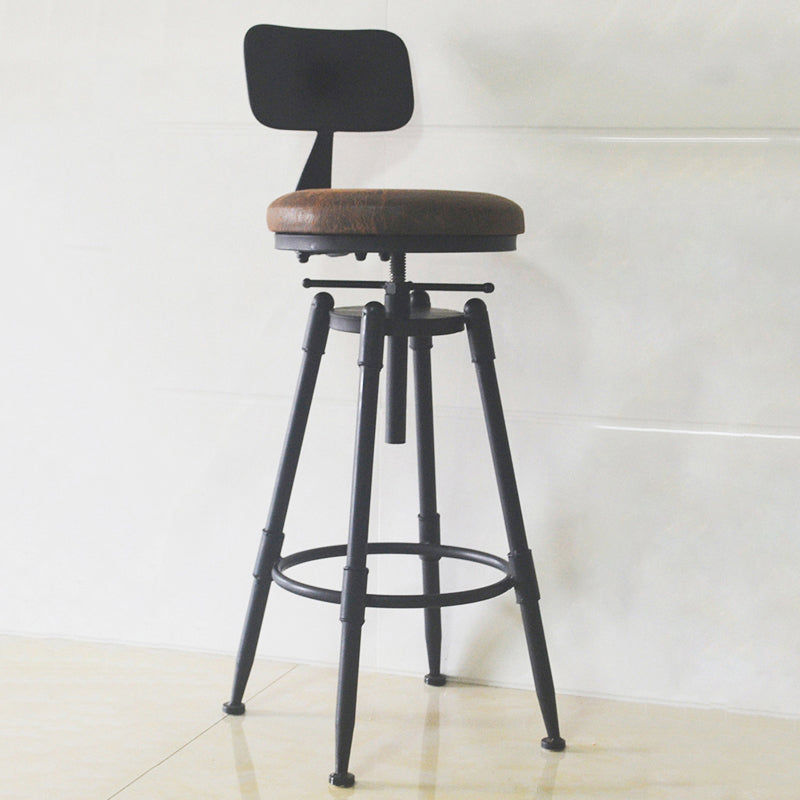 Industrial Style Metal Bar-stool with Iron Legs Counter Stool for Kitchen Bar Clearhalo 'Bar Furniture' 'Bar Stools' 'bar_stools' 'furn' 'furn_bar_stools' 'furniture_bar_stools' 'Kitchen & Dining Furniture' 'kitchen&dining_furn' 'kitchen' 'kitchen_furn' Furniture' 4503798