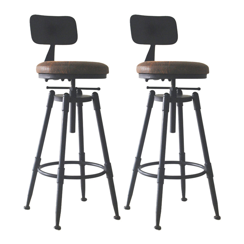 Industrial Style Metal Bar-stool with Iron Legs Counter Stool for Kitchen Bar Clearhalo 'Bar Furniture' 'Bar Stools' 'bar_stools' 'furn' 'furn_bar_stools' 'furniture_bar_stools' 'Kitchen & Dining Furniture' 'kitchen&dining_furn' 'kitchen' 'kitchen_furn' Furniture' 4503800