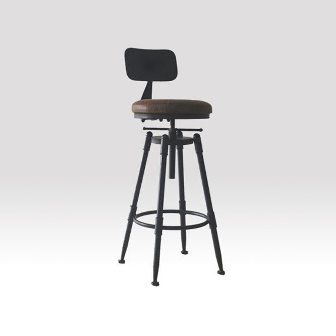 Industrial Style Metal Bar-stool with Iron Legs Counter Stool for Kitchen Bar Clearhalo 'Bar Furniture' 'Bar Stools' 'bar_stools' 'furn' 'furn_bar_stools' 'furniture_bar_stools' 'Kitchen & Dining Furniture' 'kitchen&dining_furn' 'kitchen' 'kitchen_furn' Furniture' 4503802