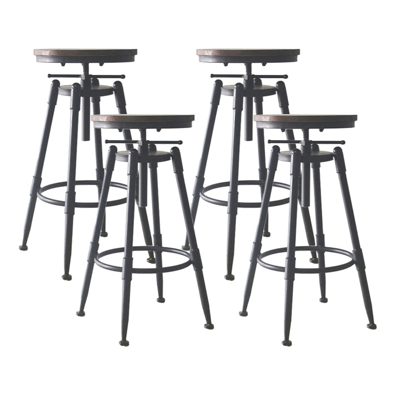 Industrial Style Metal Bar-stool with Iron Legs Counter Stool for Kitchen Bar Clearhalo 'Bar Furniture' 'Bar Stools' 'bar_stools' 'furn' 'furn_bar_stools' 'furniture_bar_stools' 'Kitchen & Dining Furniture' 'kitchen&dining_furn' 'kitchen' 'kitchen_furn' Furniture' 4503804