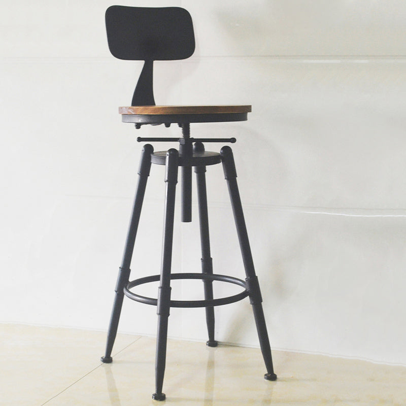 Industrial Style Metal Bar-stool with Iron Legs Counter Stool for Kitchen Bar Clearhalo 'Bar Furniture' 'Bar Stools' 'bar_stools' 'furn' 'furn_bar_stools' 'furniture_bar_stools' 'Kitchen & Dining Furniture' 'kitchen&dining_furn' 'kitchen' 'kitchen_furn' Furniture' 4503808