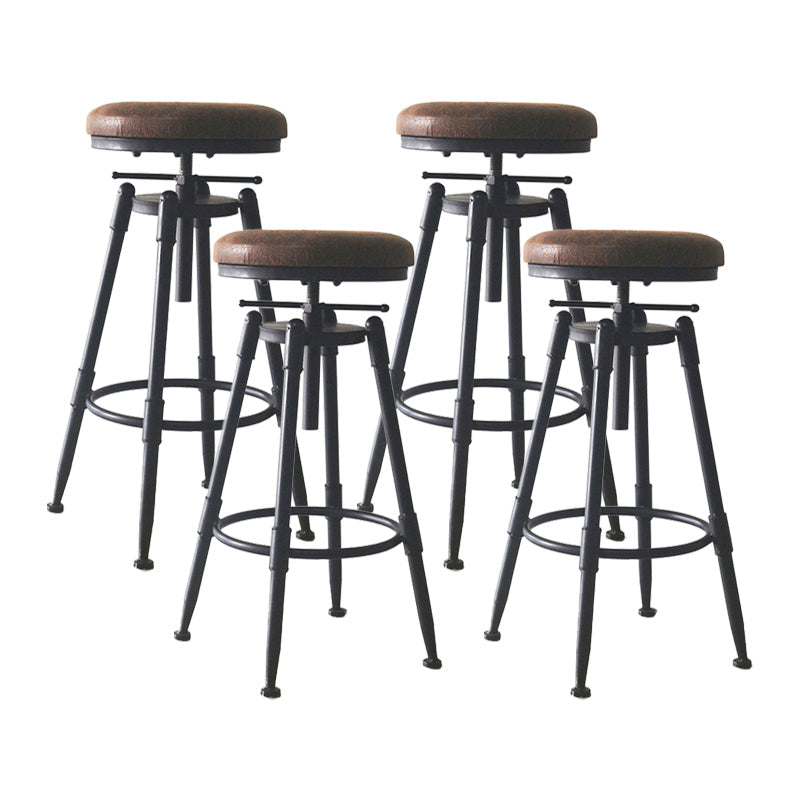 Industrial Style Metal Bar-stool with Iron Legs Counter Stool for Kitchen Bar Clearhalo 'Bar Furniture' 'Bar Stools' 'bar_stools' 'furn' 'furn_bar_stools' 'furniture_bar_stools' 'Kitchen & Dining Furniture' 'kitchen&dining_furn' 'kitchen' 'kitchen_furn' Furniture' 4503813