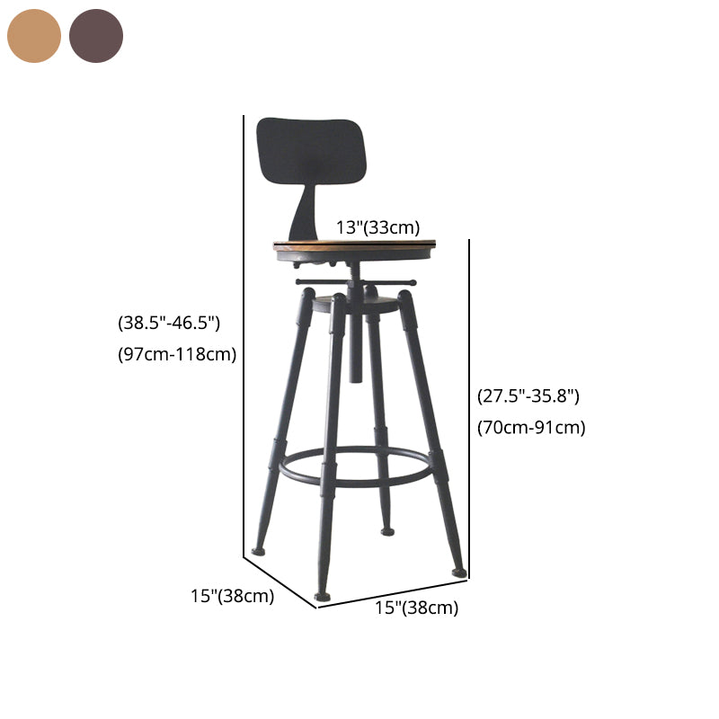 Industrial Style Metal Bar-stool with Iron Legs Counter Stool for Kitchen Bar Clearhalo 'Bar Furniture' 'Bar Stools' 'bar_stools' 'furn' 'furn_bar_stools' 'furniture_bar_stools' 'Kitchen & Dining Furniture' 'kitchen&dining_furn' 'kitchen' 'kitchen_furn' Furniture' 4503815