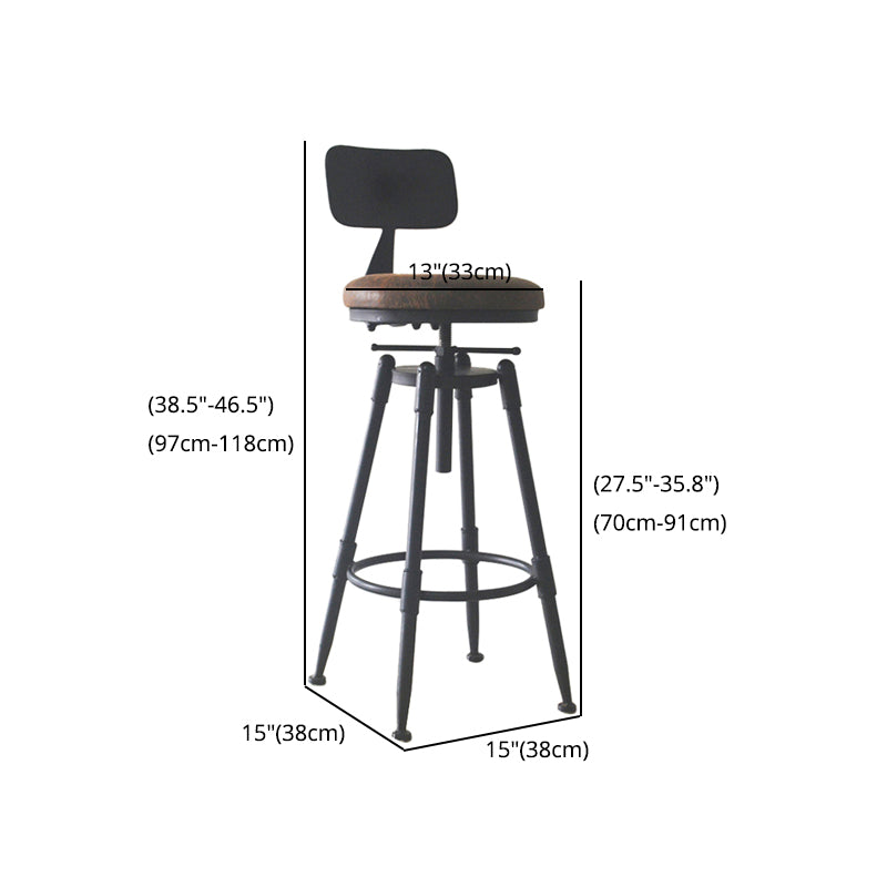 Industrial Style Metal Bar-stool with Iron Legs Counter Stool for Kitchen Bar Clearhalo 'Bar Furniture' 'Bar Stools' 'bar_stools' 'furn' 'furn_bar_stools' 'furniture_bar_stools' 'Kitchen & Dining Furniture' 'kitchen&dining_furn' 'kitchen' 'kitchen_furn' Furniture' 4503817
