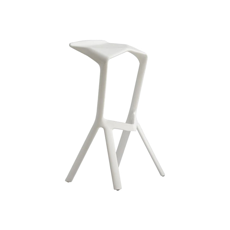 Contemporary Stackable Counter Stools Colorful Indoor Geometric Bar Stool, 1 Piece White 1 Piece Clearhalo 'Bar Furniture' 'Bar Stools' 'bar_stools' 'furn' 'furn_bar_stools' 'furniture_bar_stools' 'Kitchen & Dining Furniture' 'kitchen&dining_furn' 'kitchen' 'kitchen_furn' Furniture' 4503819